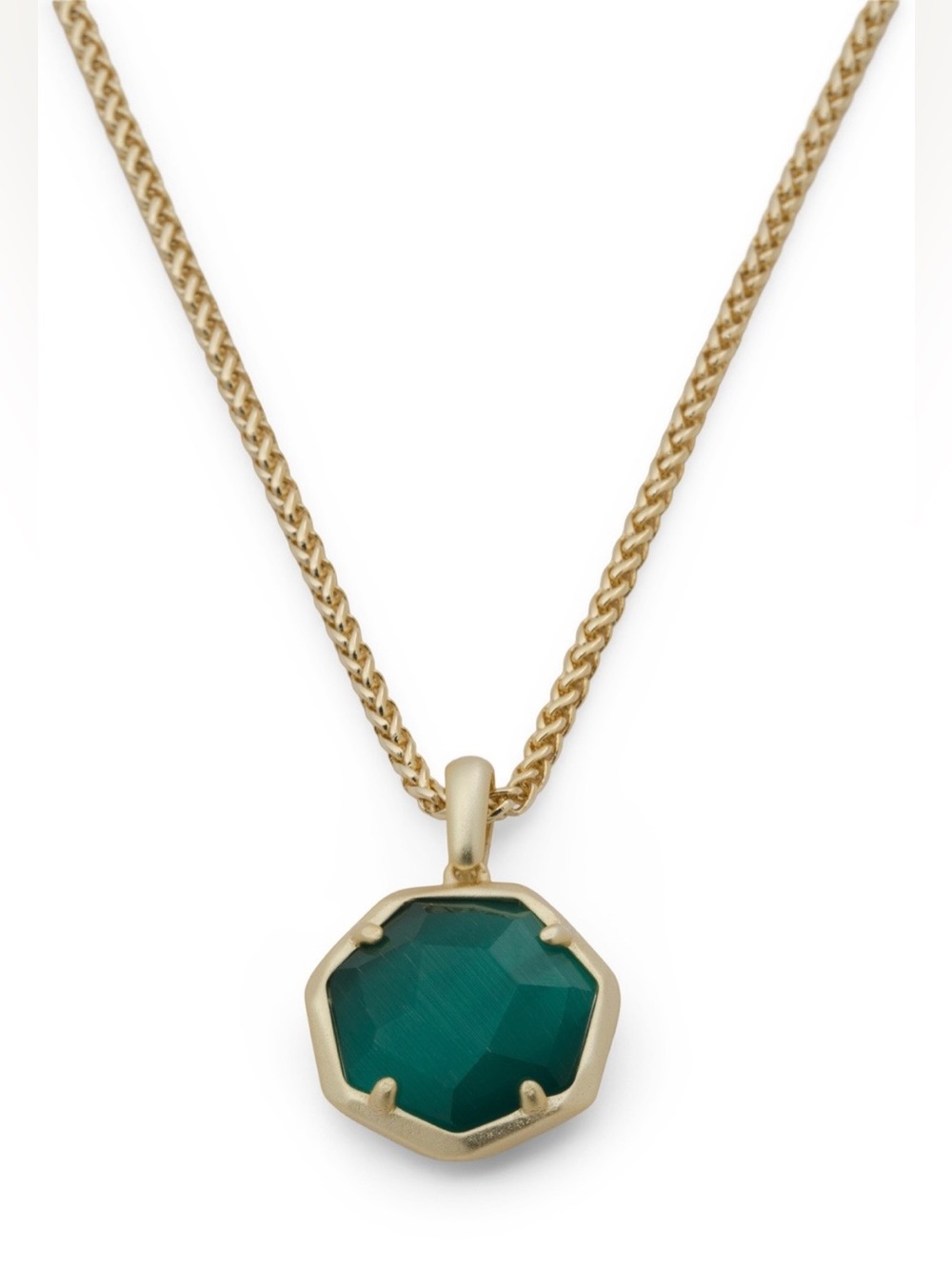 Kendra Scott Cynthia Emerald Cats Eye Pendant Necklace